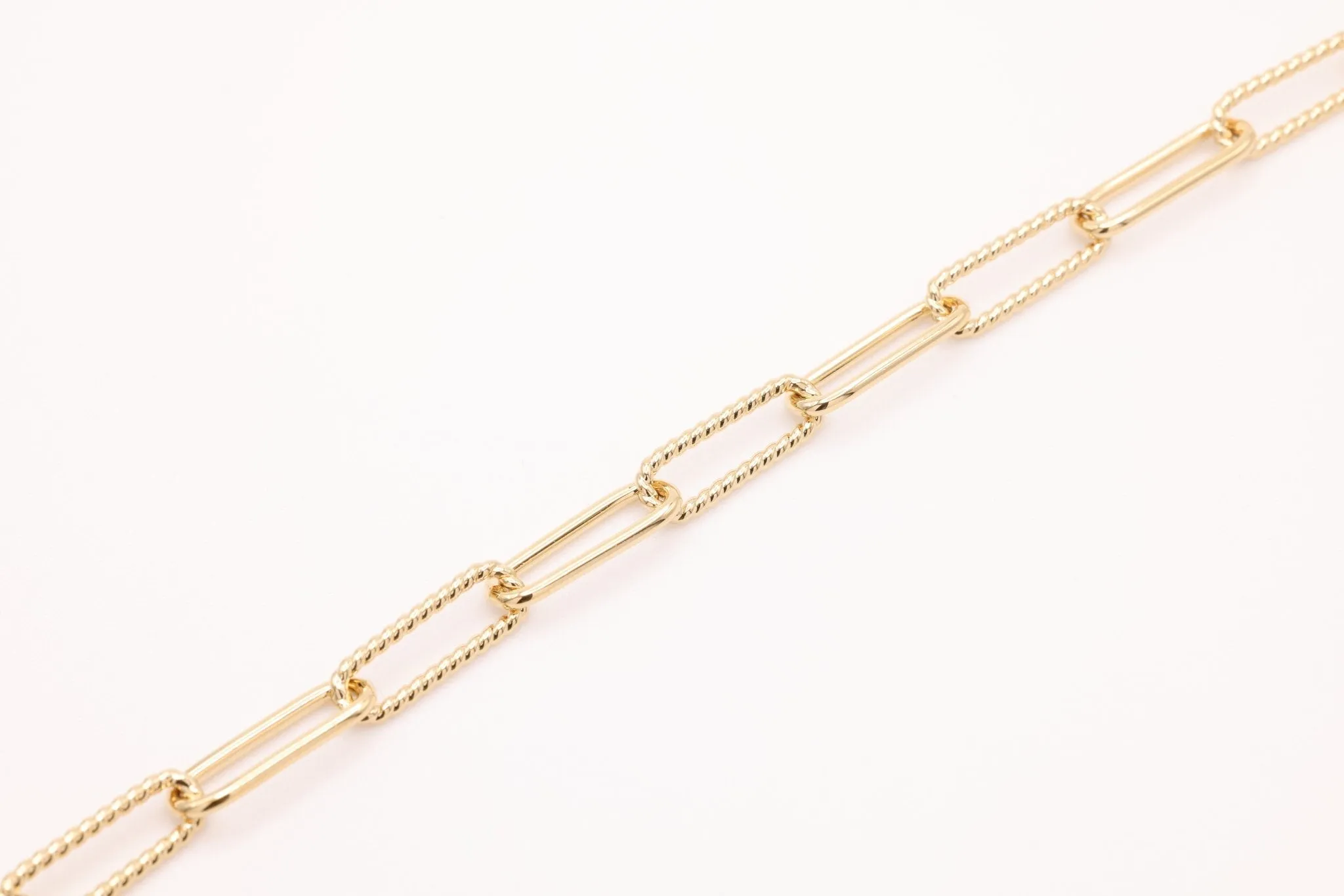 11mm Amelia Elongated Hammered Cable Chain, 14K Gold Overlay Plated, Wholesale Jewelry Chain