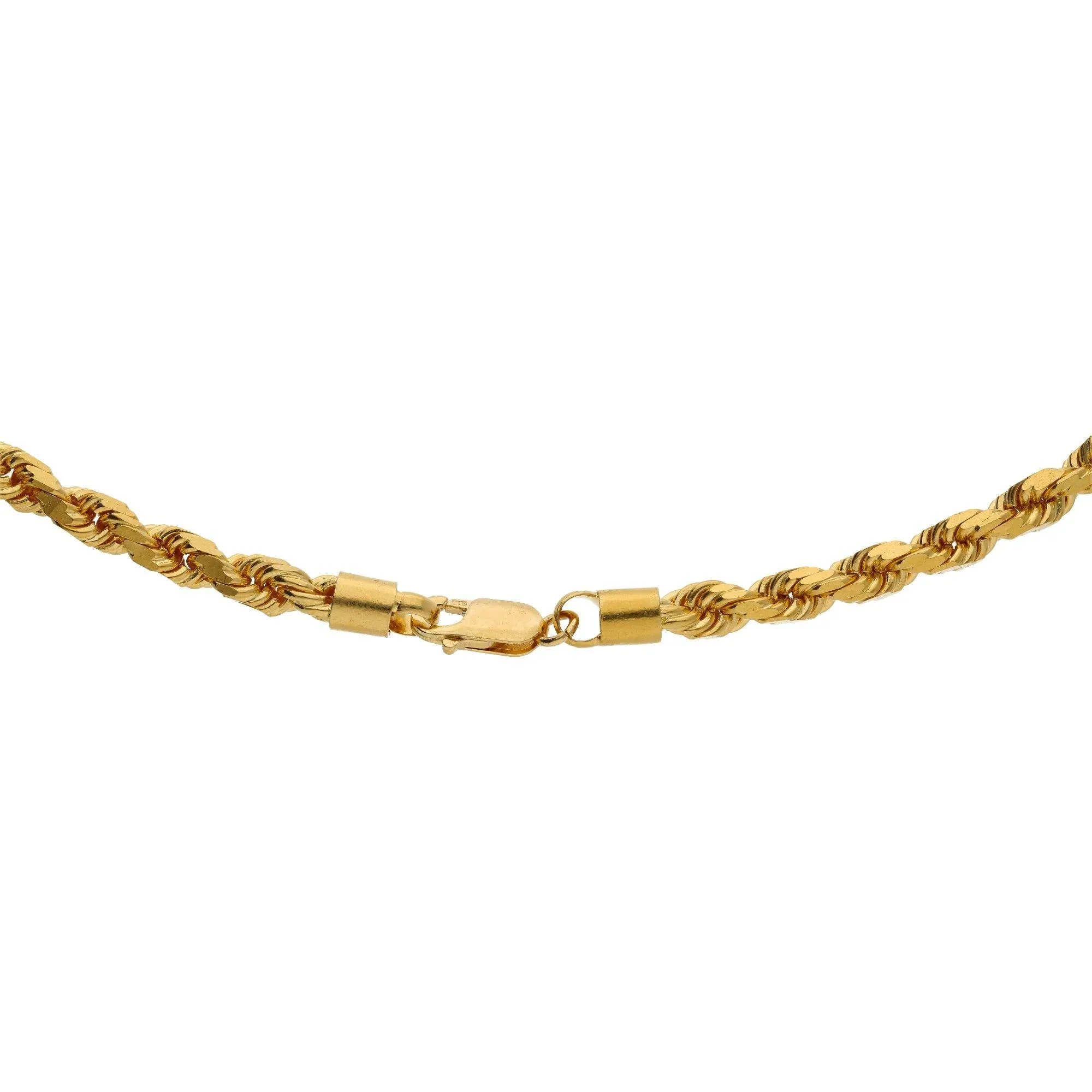 22K Yellow Gold Twisted Rope Chain 36.0 Gms, 24 inches