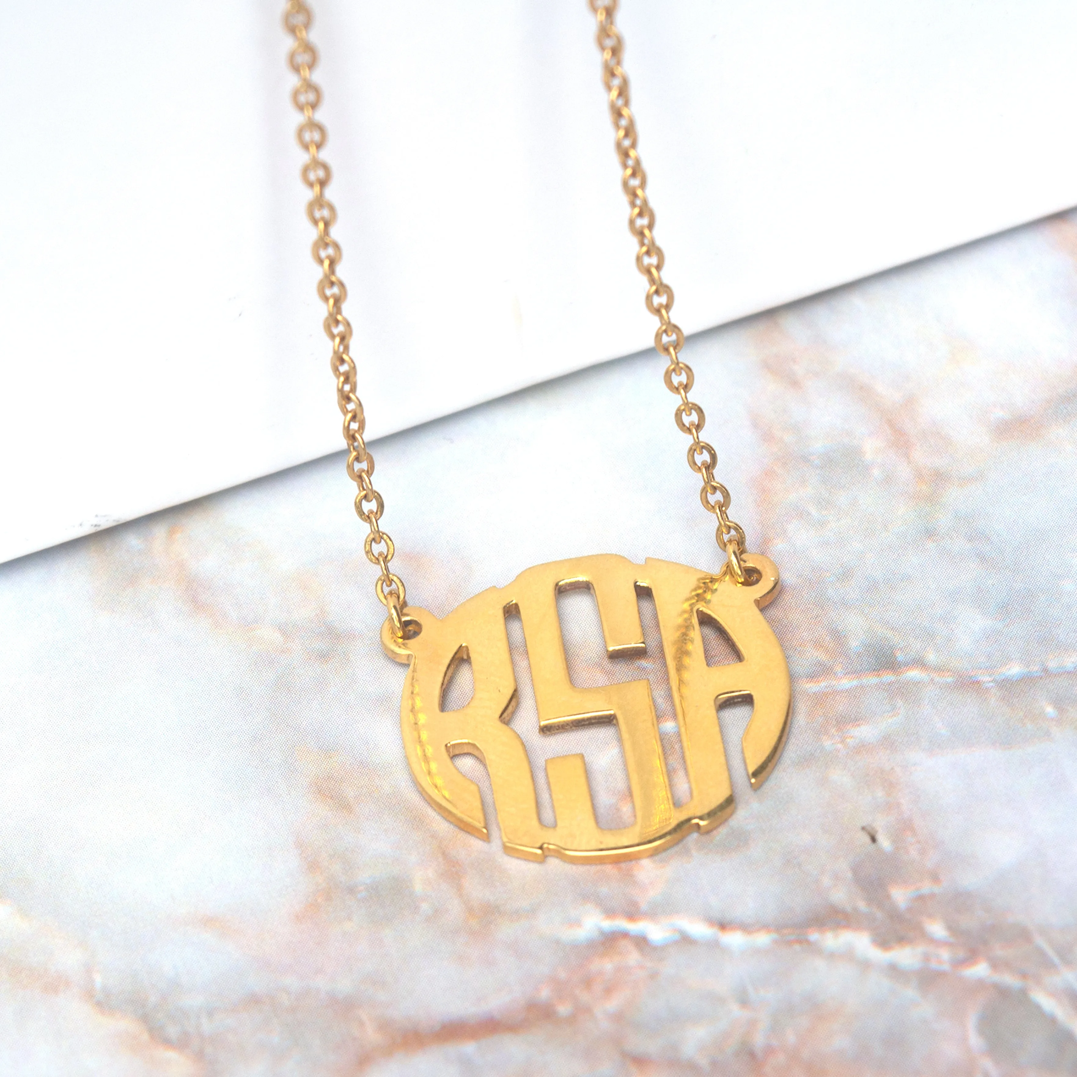 3-Letter Round Name Necklace