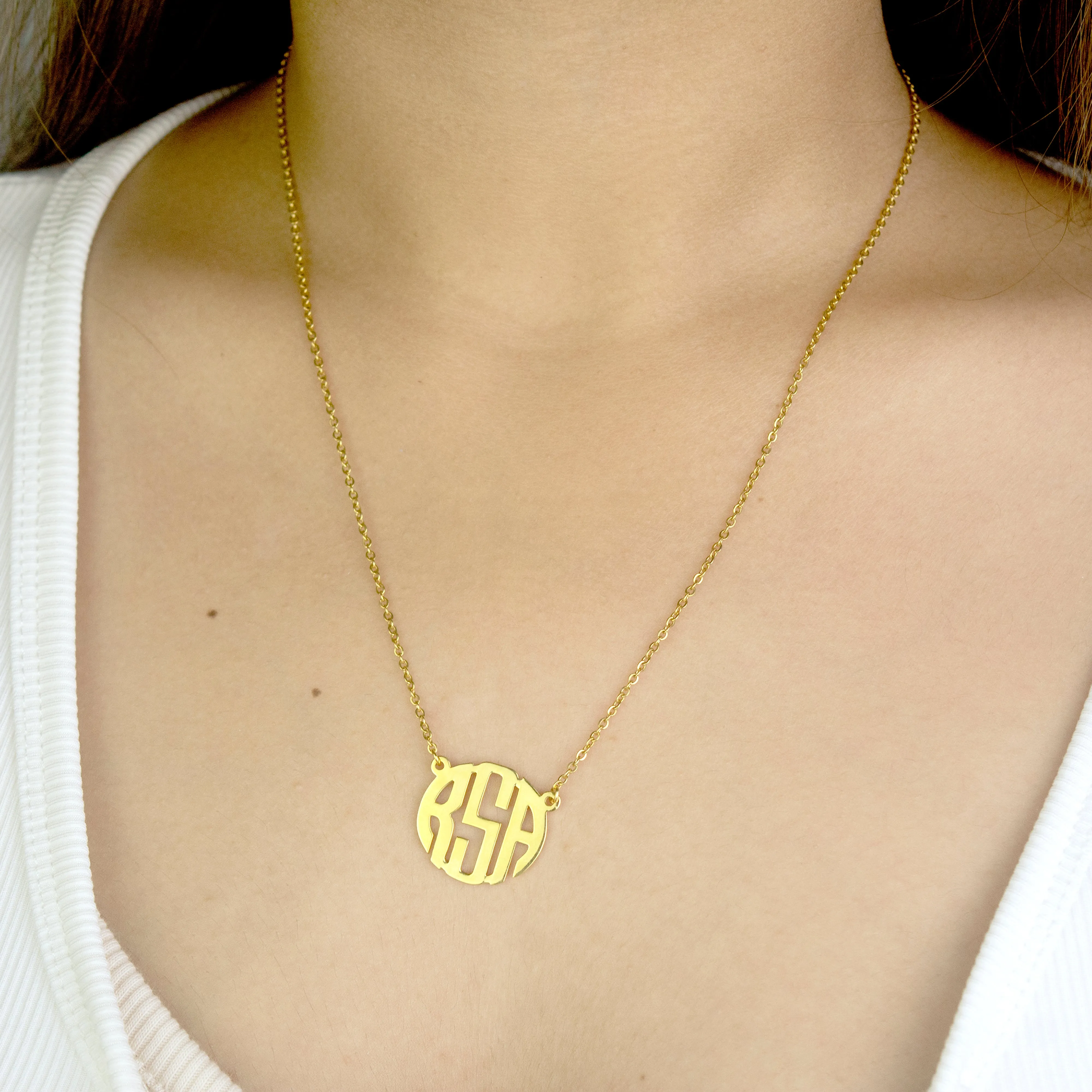 3-Letter Round Name Necklace