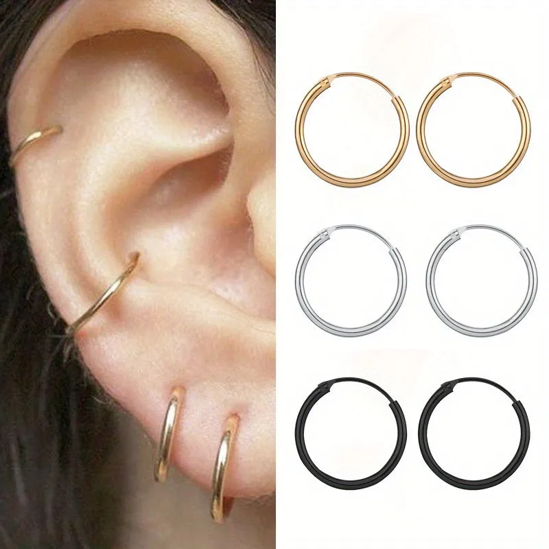 3 Pieces Golden Ear Cuff Retro Bohemian Style Zinc Alloy Jewelry Delicate Female Gift Daily Casual