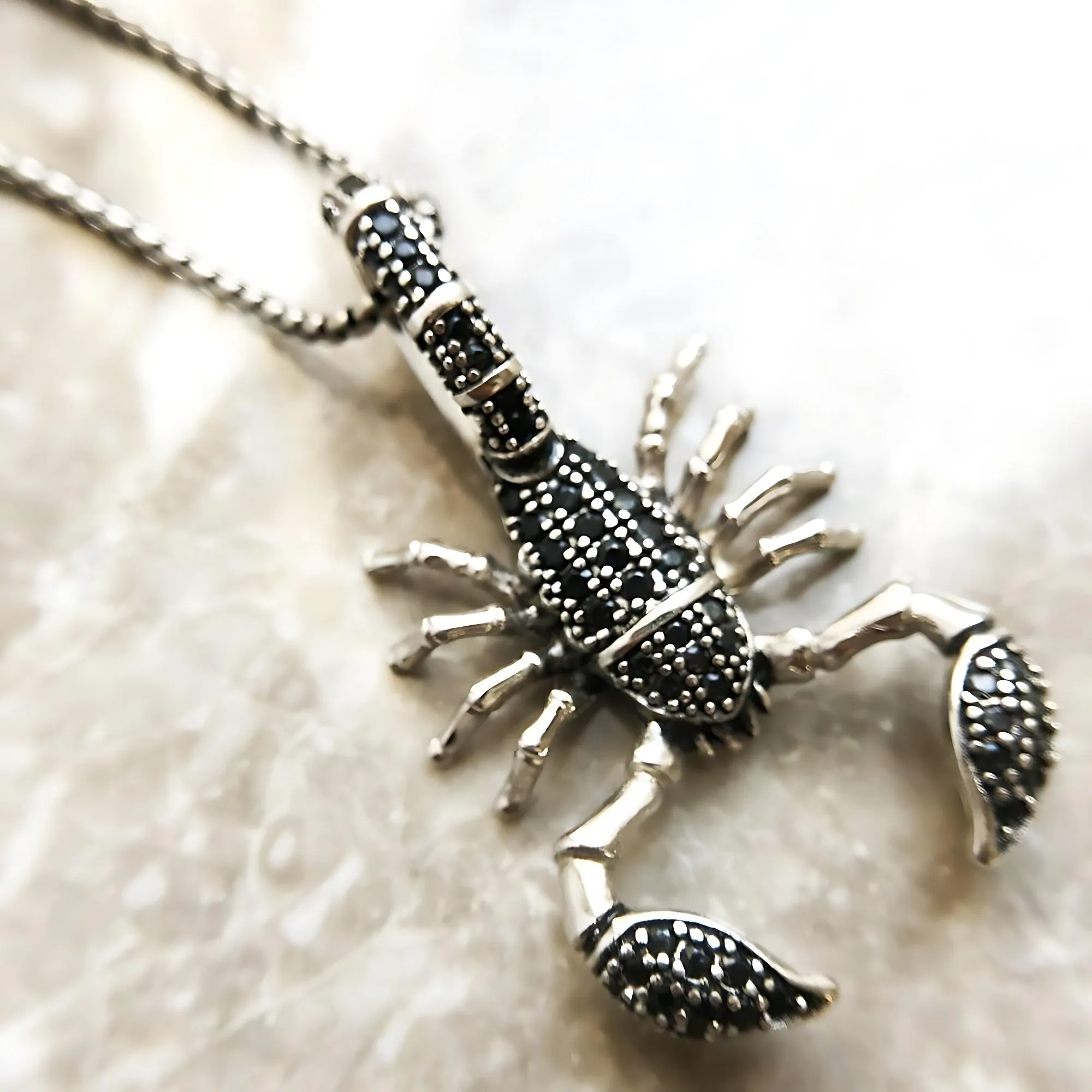 925 Sterling Silver Scorpion Link Chain Necklace: TJ116 Fashion Jewelry Charm