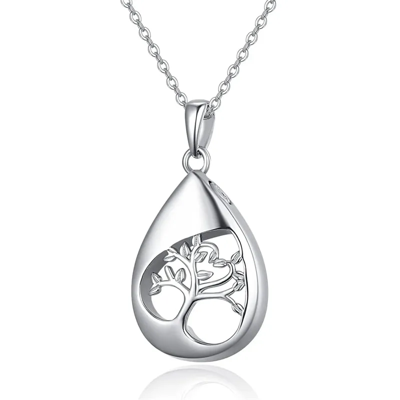 925 Sterling Silver Teardrop Urn Necklace for Ashes Celtic Knot Cremation Necklace Memorial Keepsake Jewelry for Ashes of Loved Ones