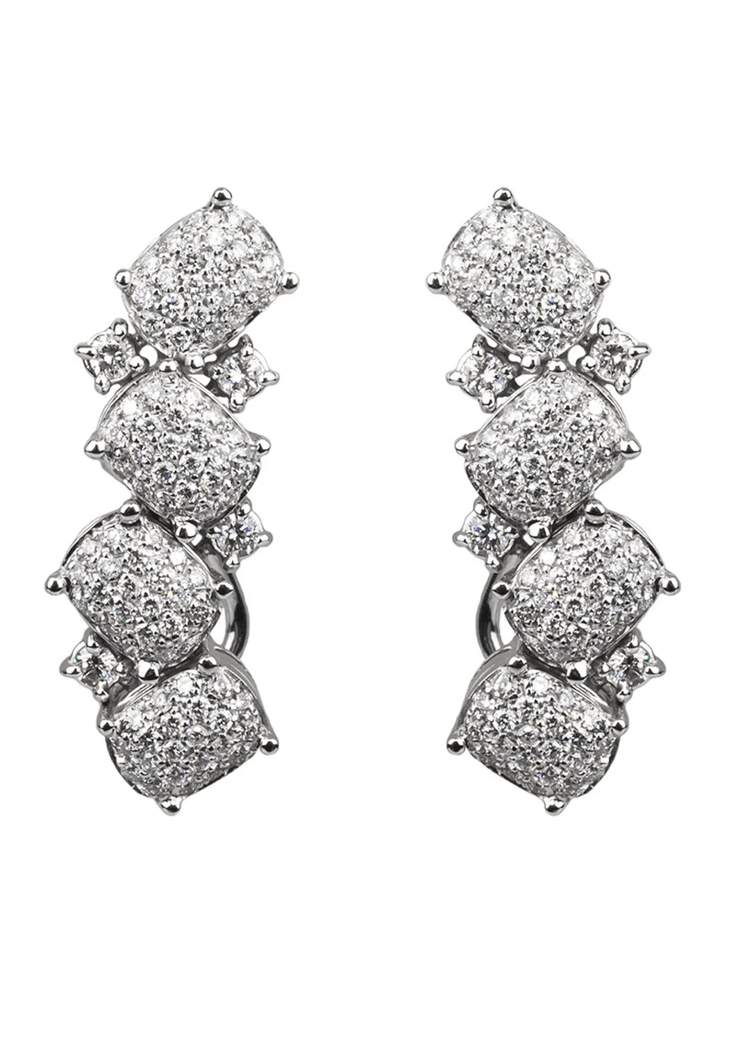 Antonini Malibu Orecchini 18KWG Pave Diamond Earrings