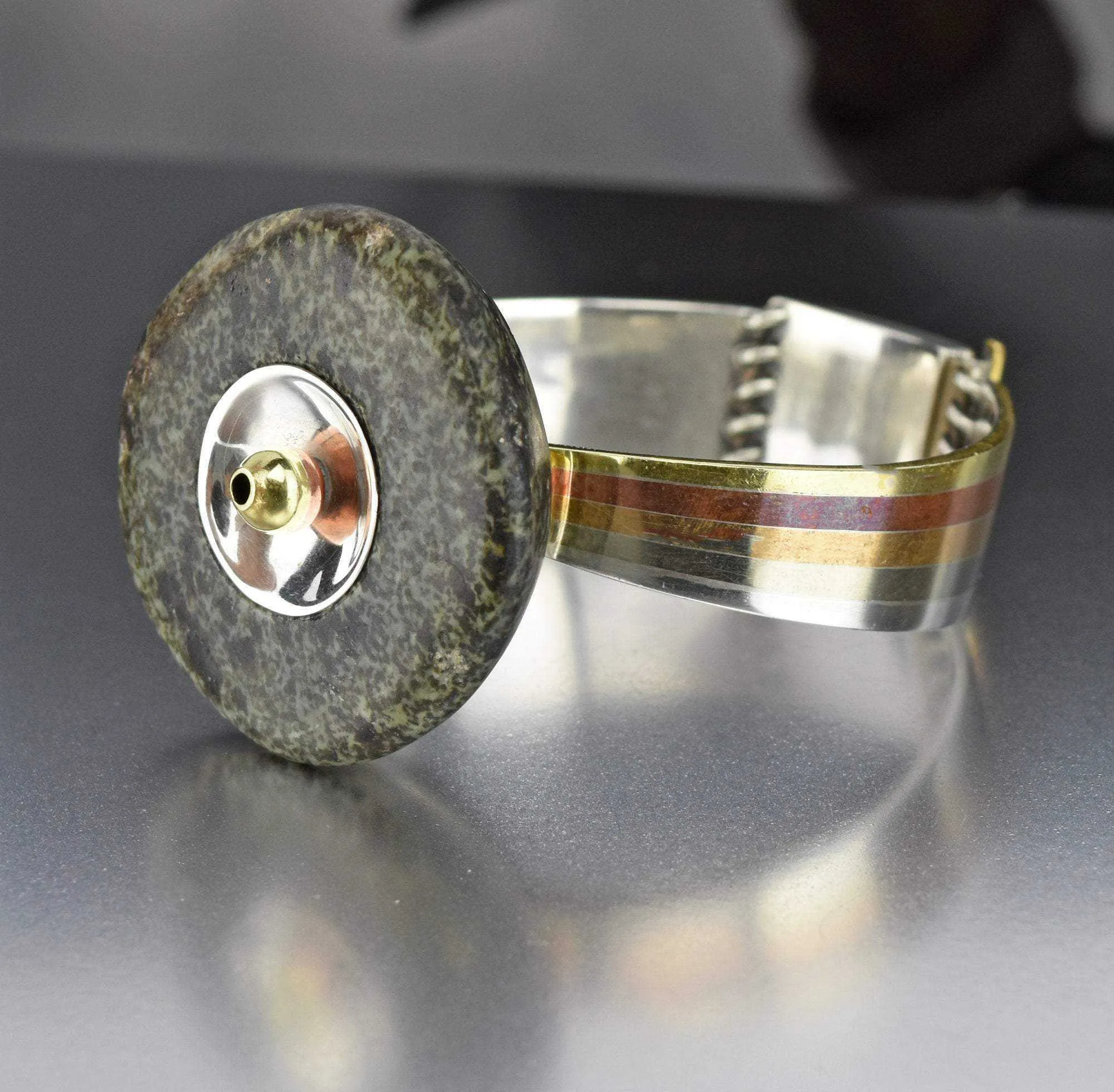 Architectural Mixed Metal Granite Bracelet