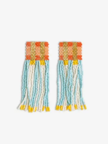 Ava Colorblock Fringe Earring