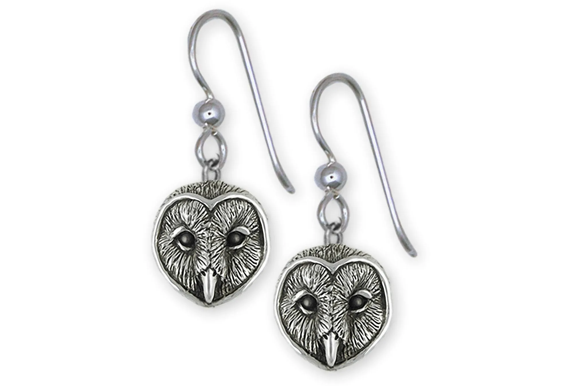 Barn Owl Jewelry Sterling Silver Handmade Barn Owl Earrings  OW23X-FW