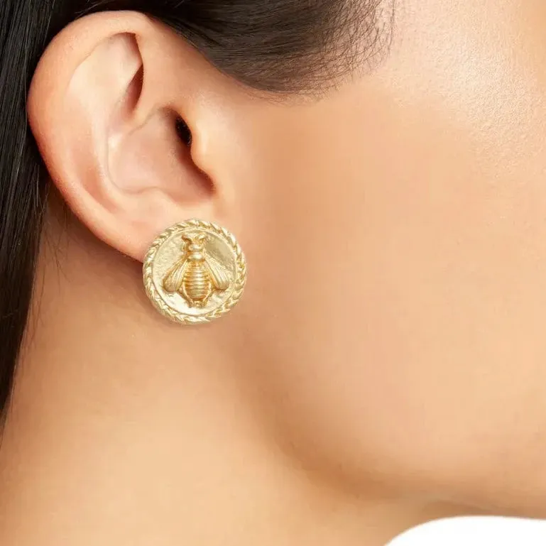 Bee clip-on earrings