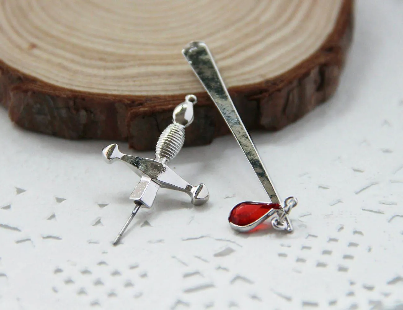 Blood Sworn Dagger Stud Earrings