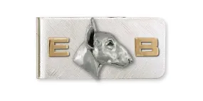 Bull Terrier Jewelry Silver And 14k Gold Handmade Bull Terrier Money Clip  BU62X-TNMC