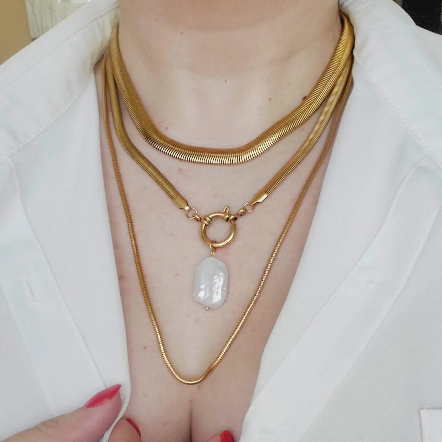 Cassie Baroque Pearl Necklace