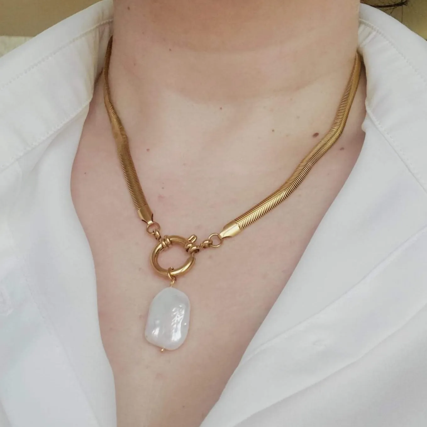 Cassie Baroque Pearl Necklace