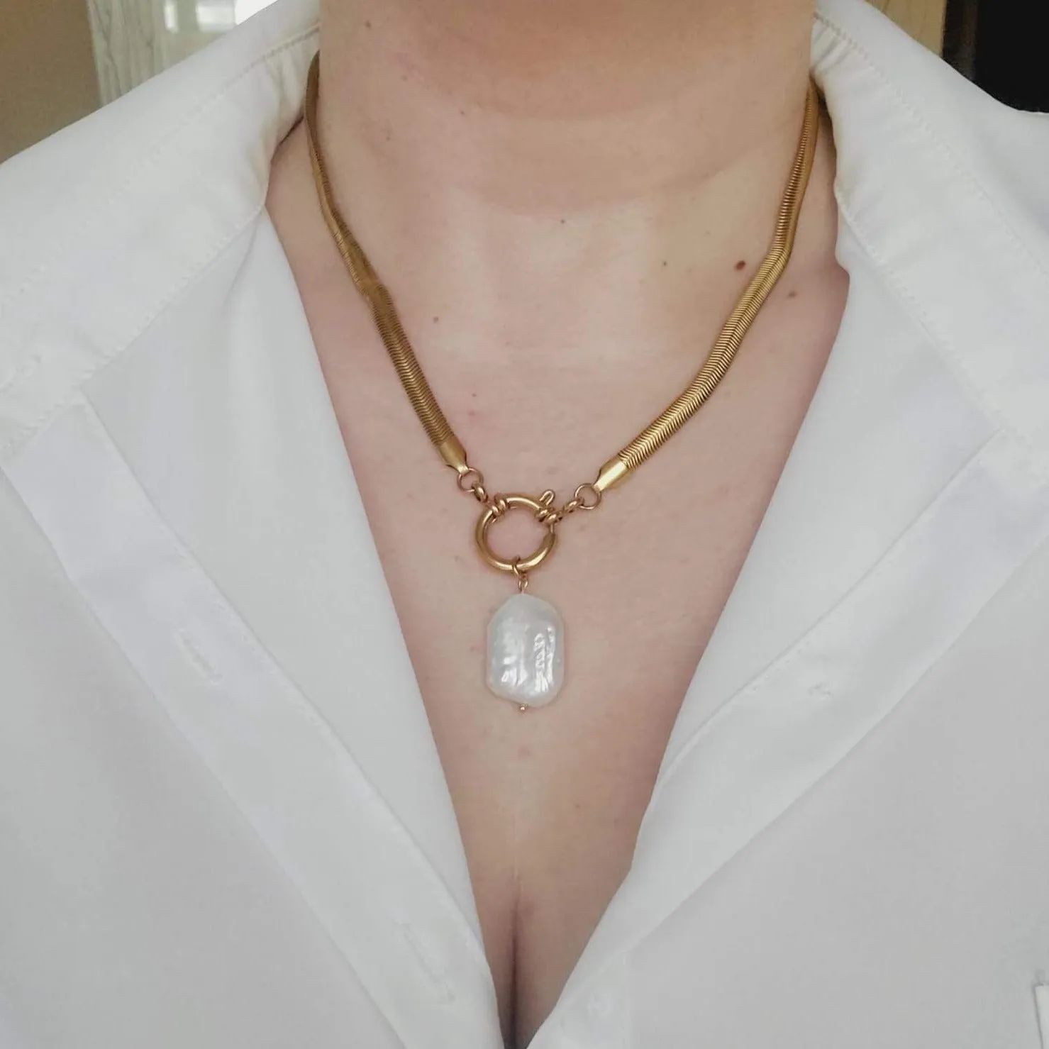 Cassie Baroque Pearl Necklace