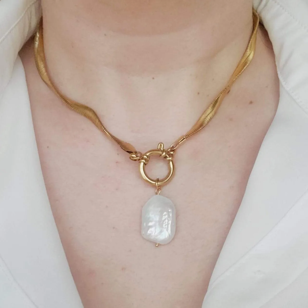 Cassie Baroque Pearl Necklace