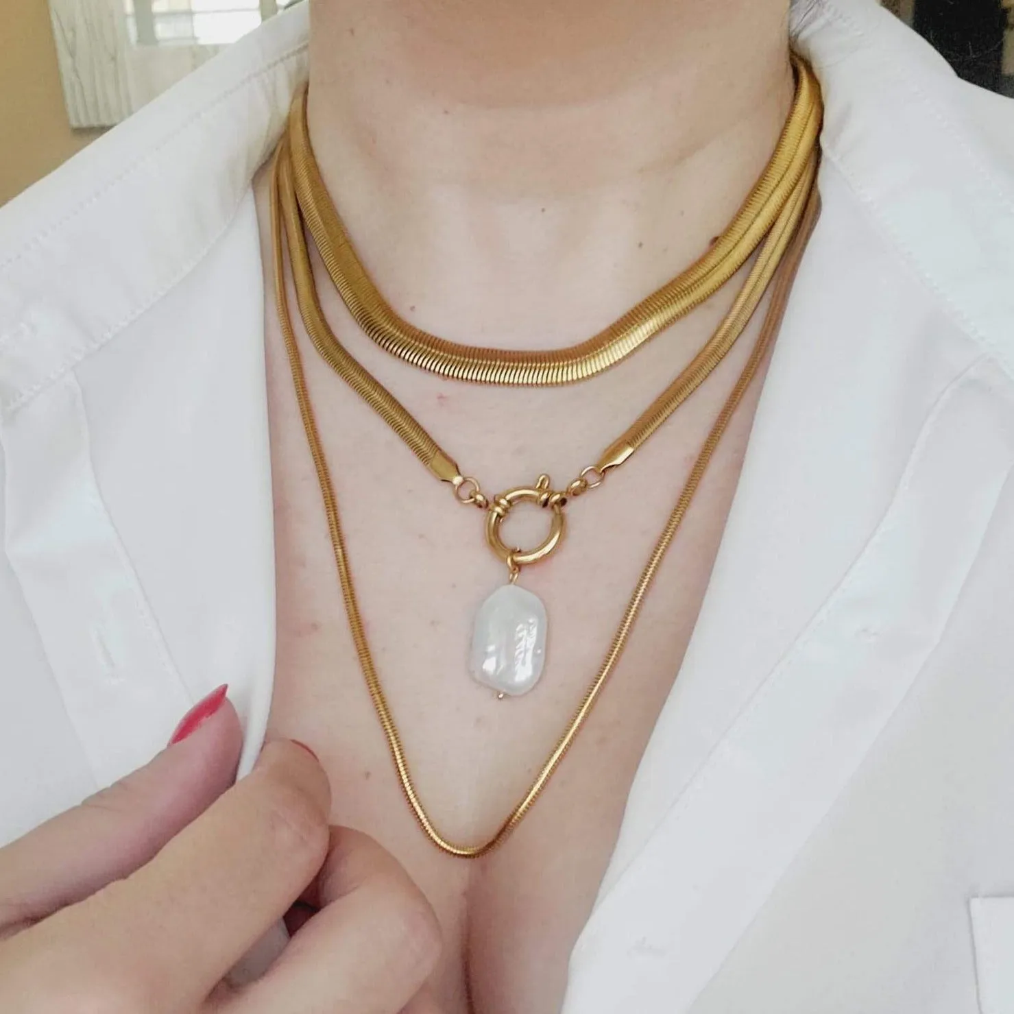 Cassie Baroque Pearl Necklace