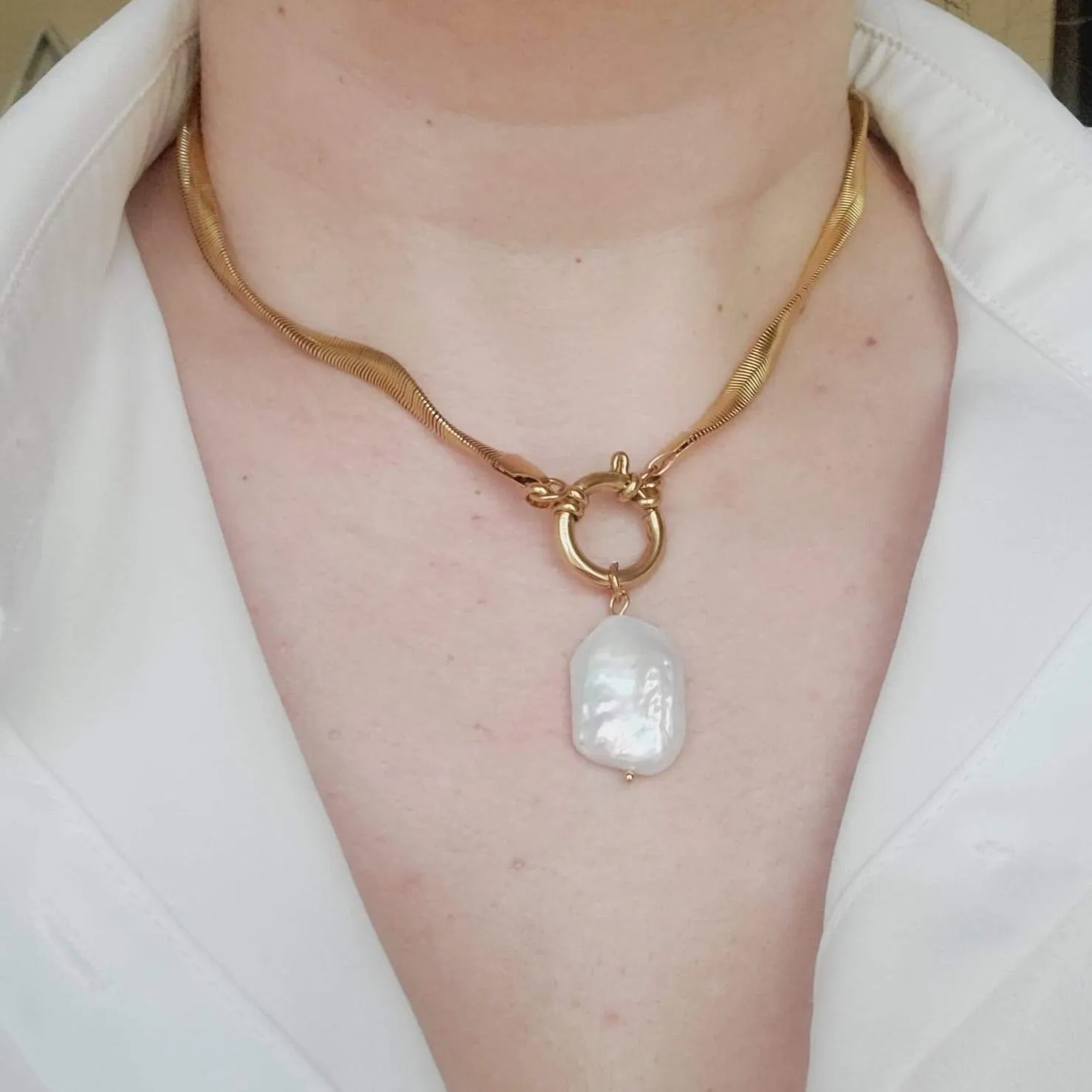 Cassie Baroque Pearl Necklace