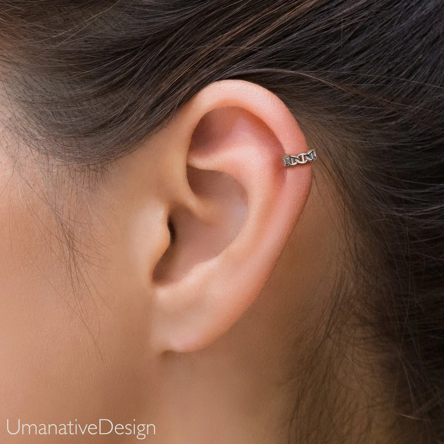 Chain Link Helix Earring