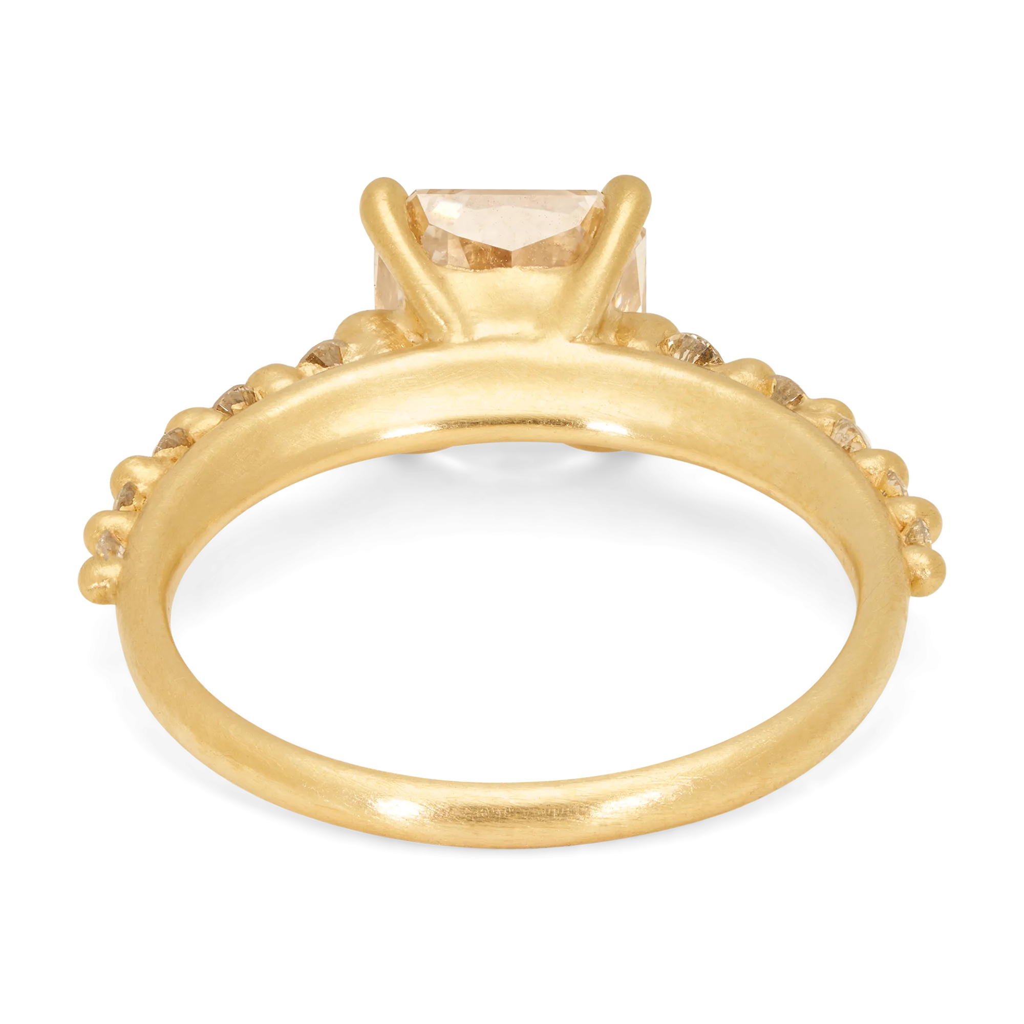 Champagne Diamond Gardenia Ring - Size 7.5 - 11375