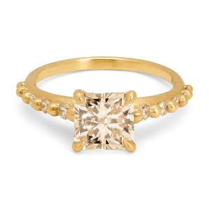 Champagne Diamond Gardenia Ring - Size 7.5 - 11375