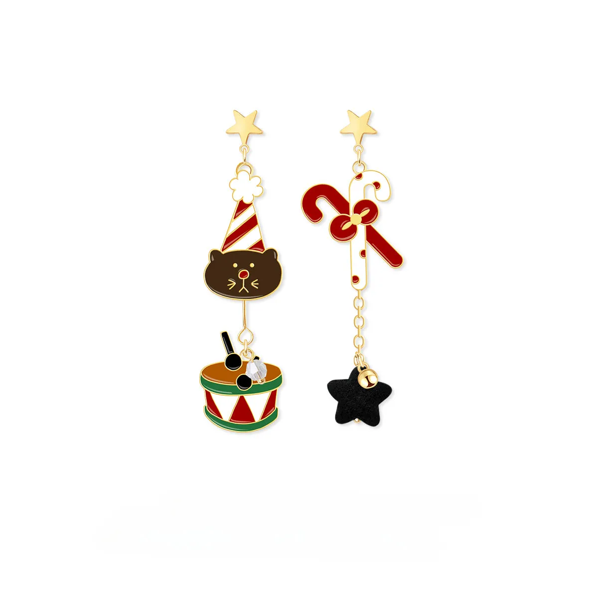 Christmas Earrings Cute Long Joker Ear Clip LJC7