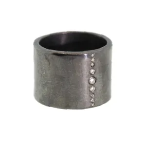 Chunky Silver Diamond Ring