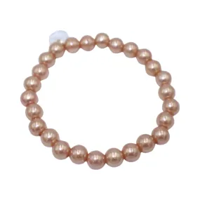 CORA ELASTIC BRACELET WITH PINK CLASSIC PEARLS