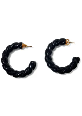 Cronos Black Earrings