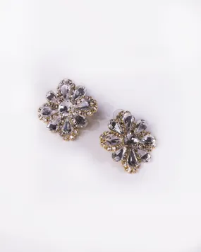 Crystal flower earrings