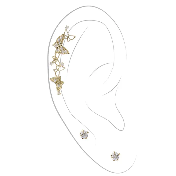 Earring - Butterfly Set - Gold