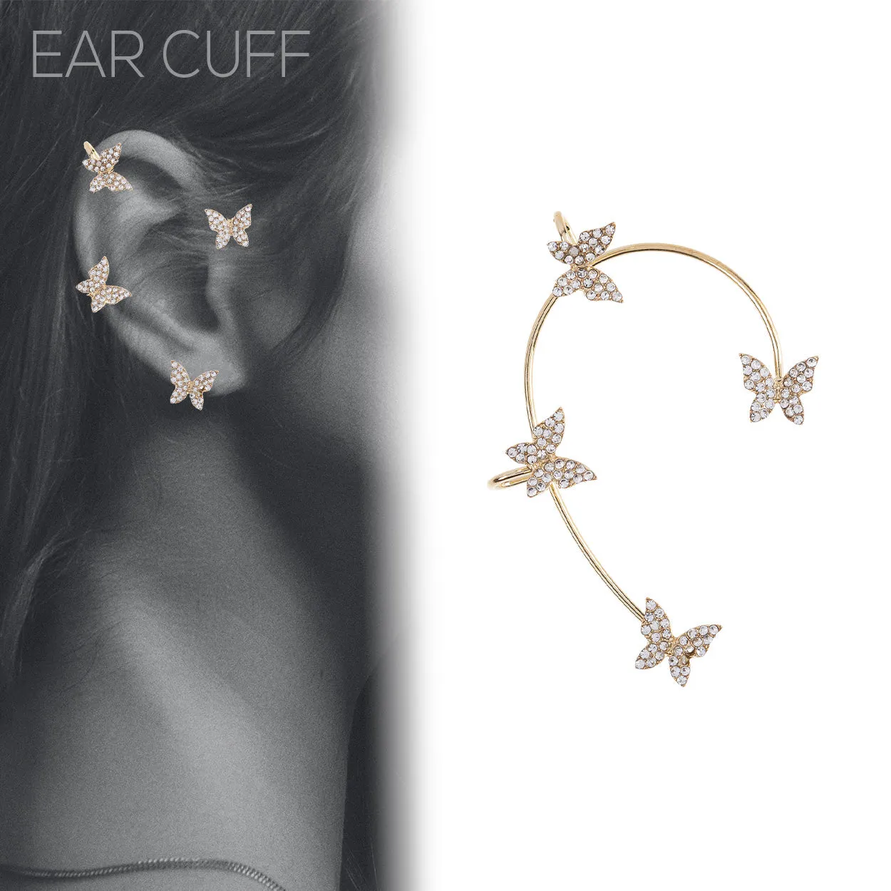 Earring Cuff - Butterfly Gold