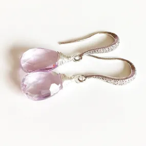 Earrings Nalani - pink amethyst (E345)