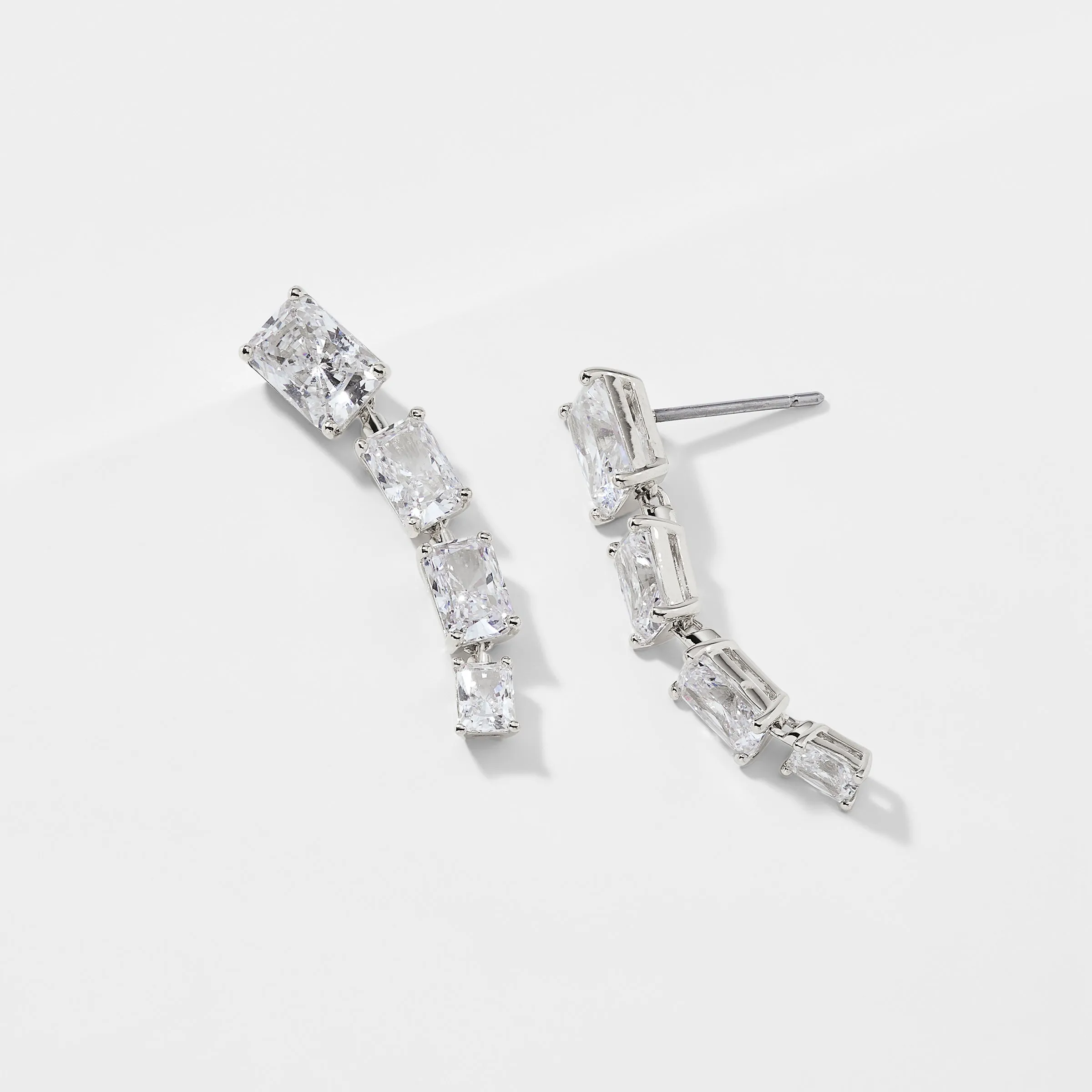 EMERALD ISLE CZ LINEAR EARRINGS