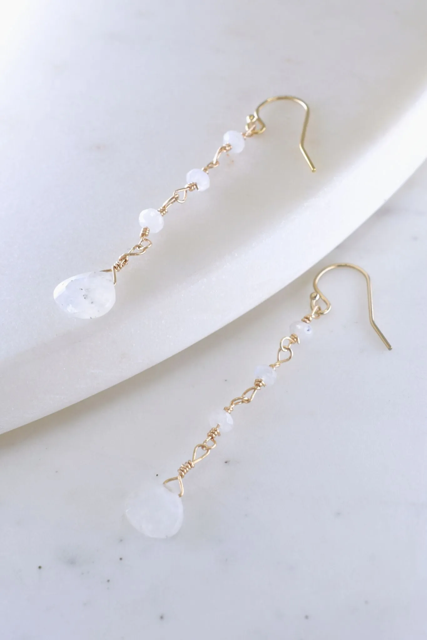 Emmah Earrings in Moonstone