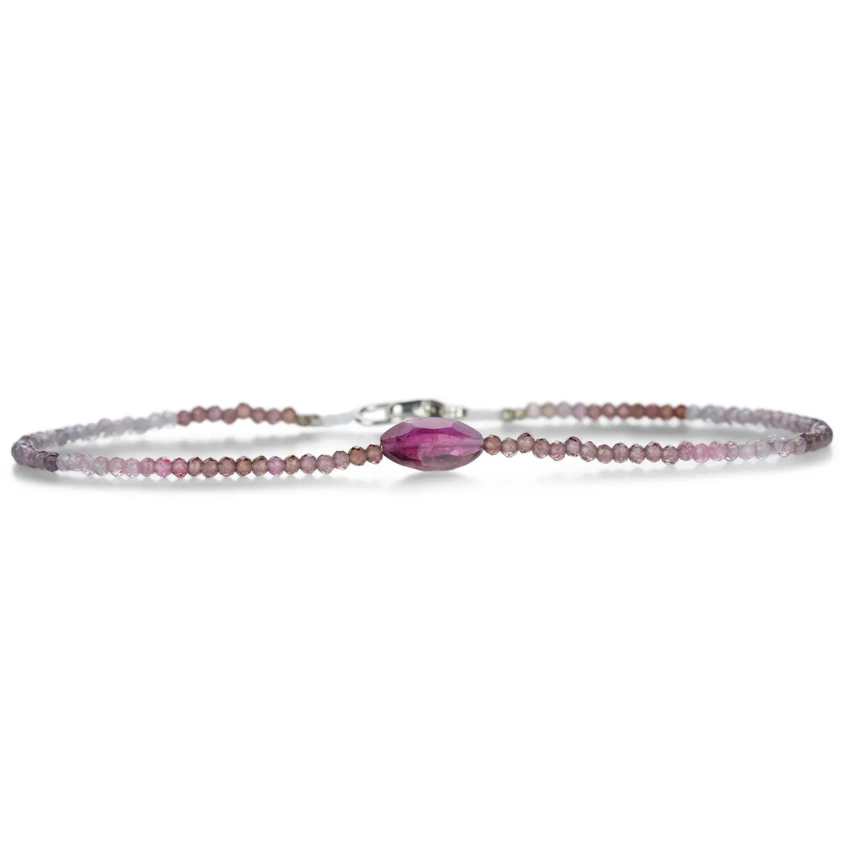 Faceted Red Spinel and Tourmaline Bracelet