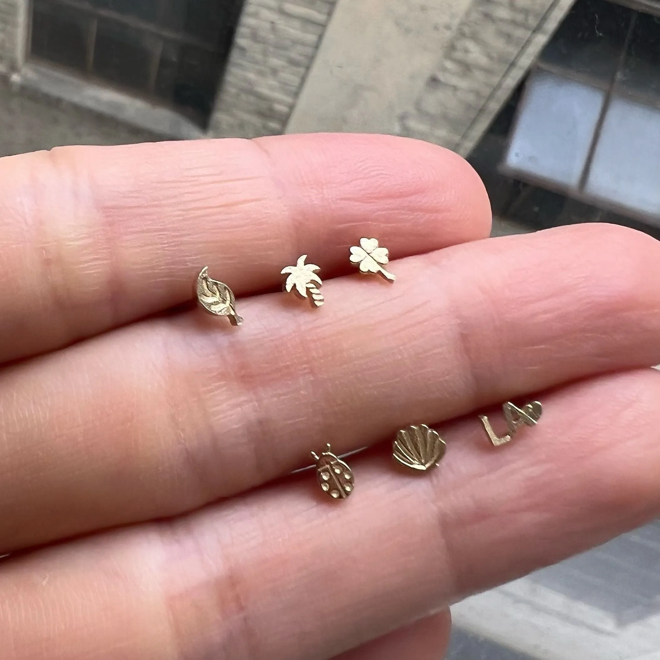 Gold Petite Stud (Single) all