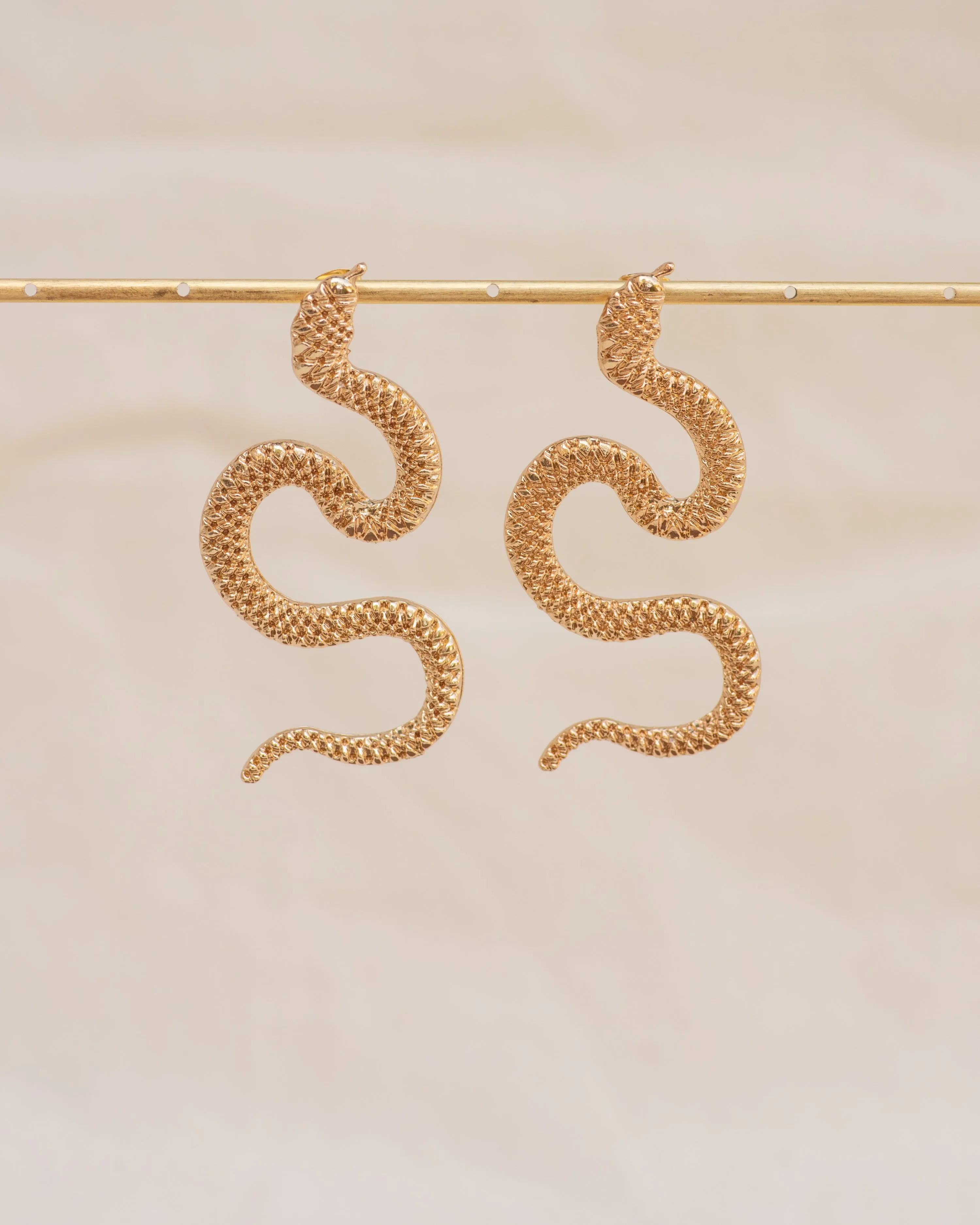 Golden Serpent Earrings