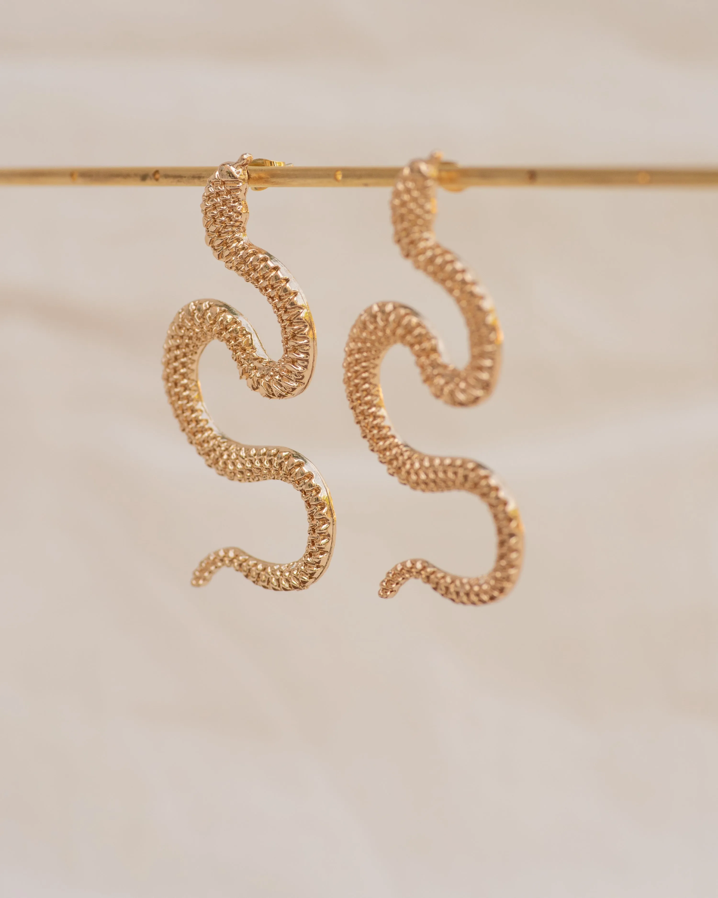 Golden Serpent Earrings