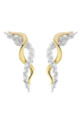 Golden Strada Twisted Drop Earrings