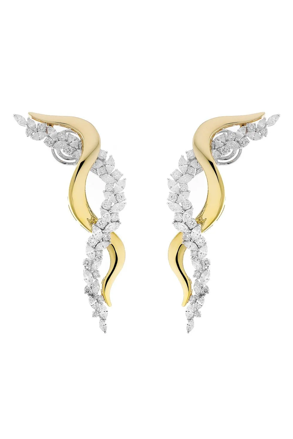 Golden Strada Twisted Drop Earrings