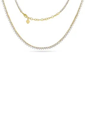 Graduated CZ Tennis Necklace