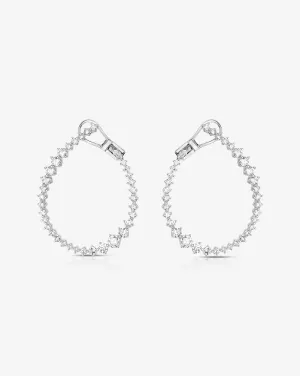 Graduated Diamond Statement Hoops