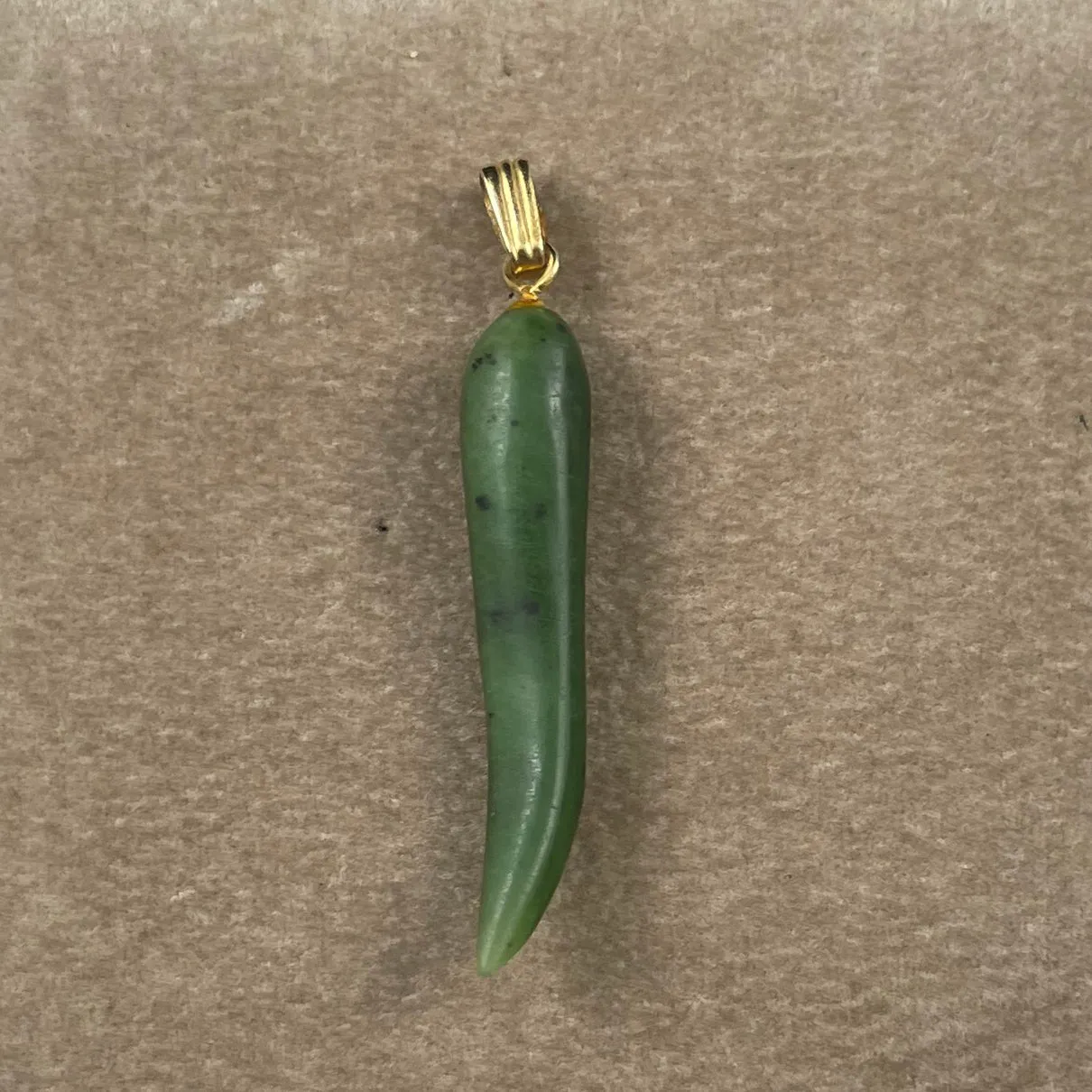 Green Jade Horn Pendants Tusks Lucky Amulets Cornicello