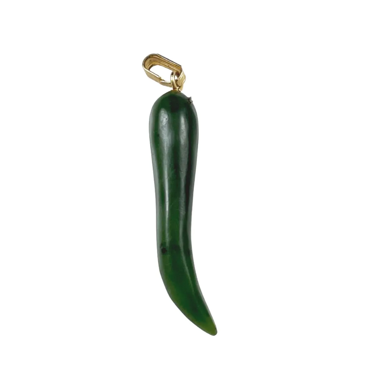 Green Jade Horn Pendants Tusks Lucky Amulets Cornicello