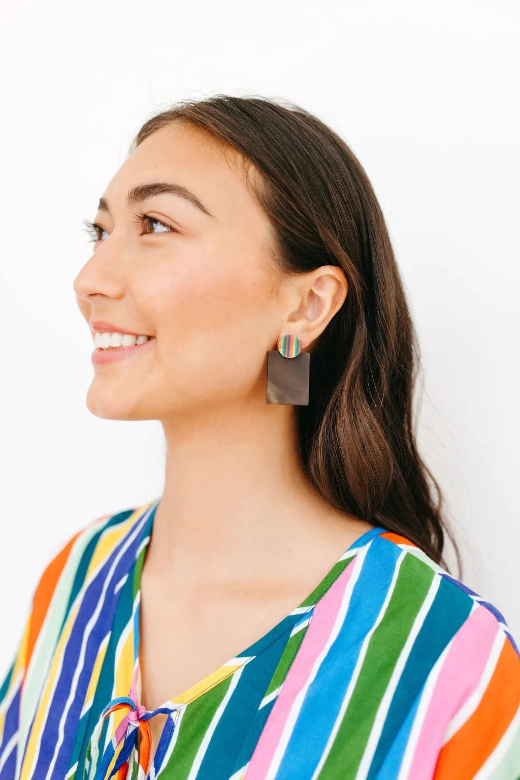 High Noon Rainbow Earrings - Rainbow/Natural