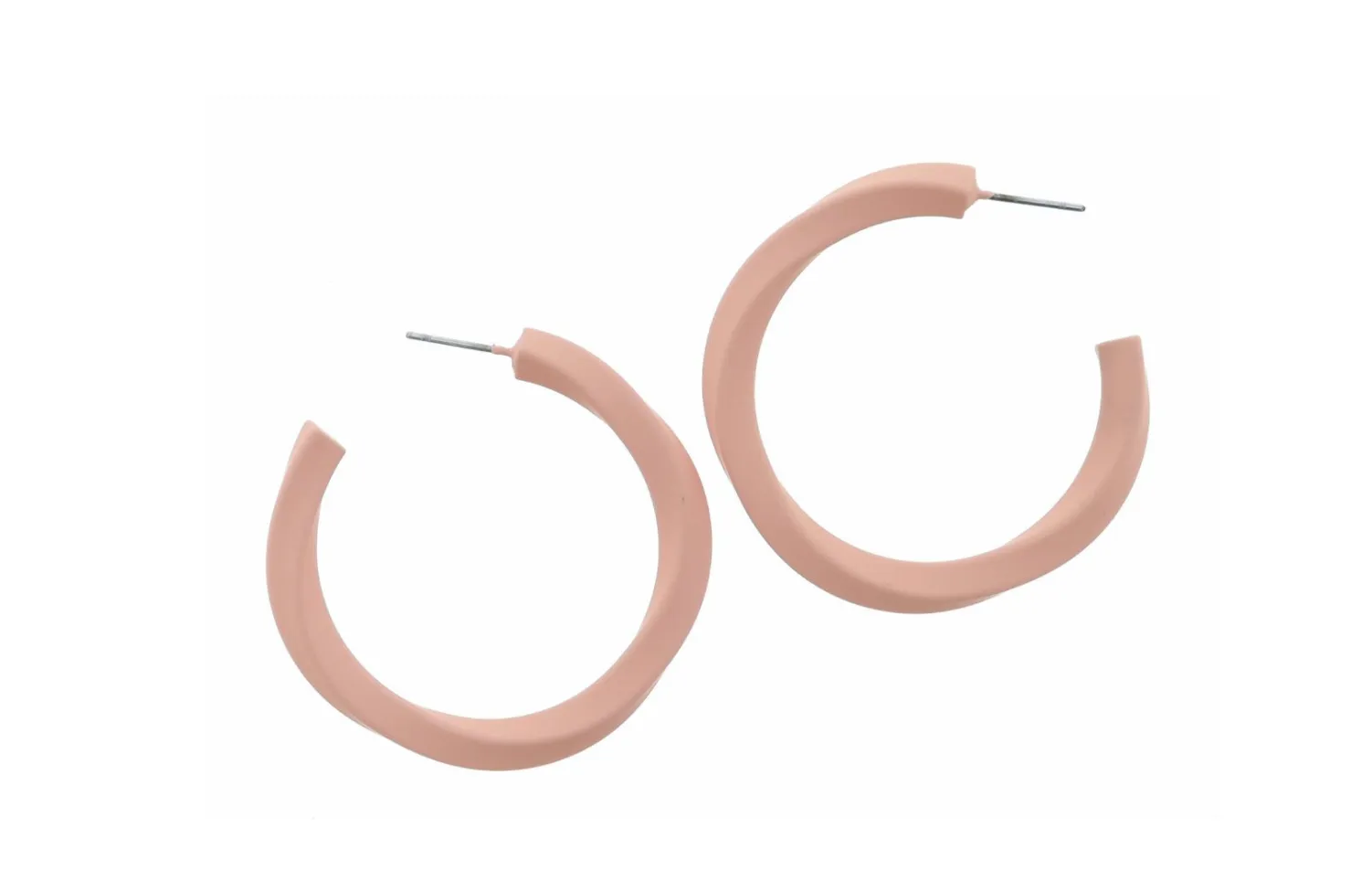 Jane Marie | Muted Mauve Twisted Hoop Earring