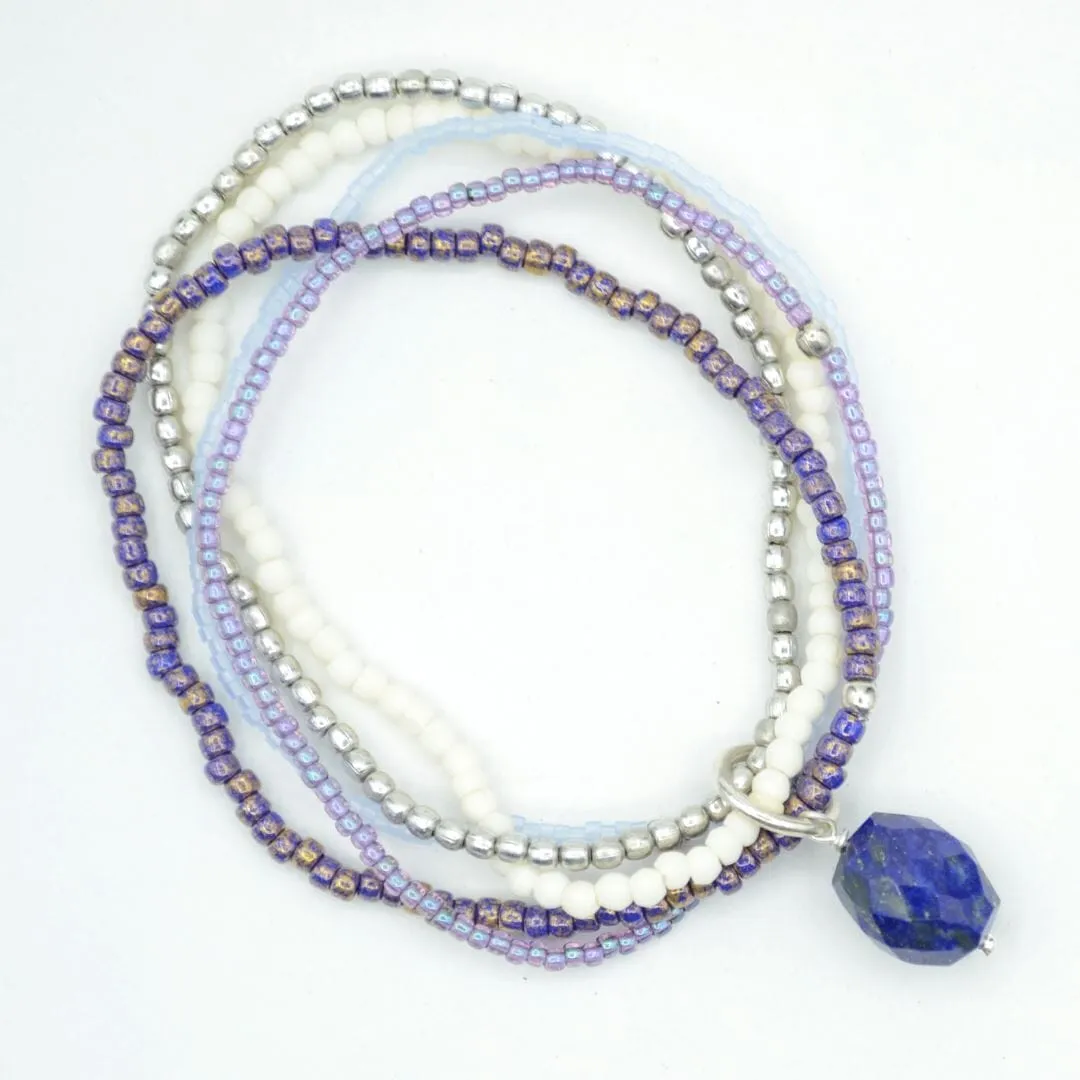 Karuna Lapis Lazuli Beaded Bracelet