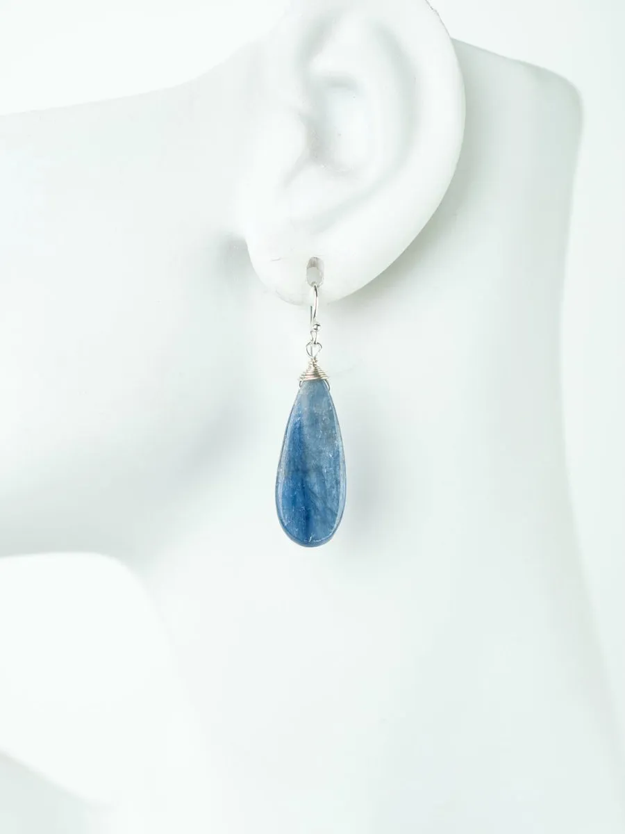 Kyanite Teardrop Earrings by Anne Vaughan