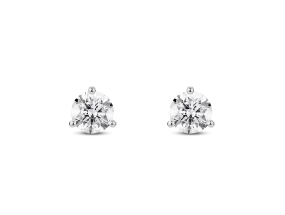 Lab-Grown Diamond 1ct. tw. Round Brilliant Solitaire 14k Gold Studs | White