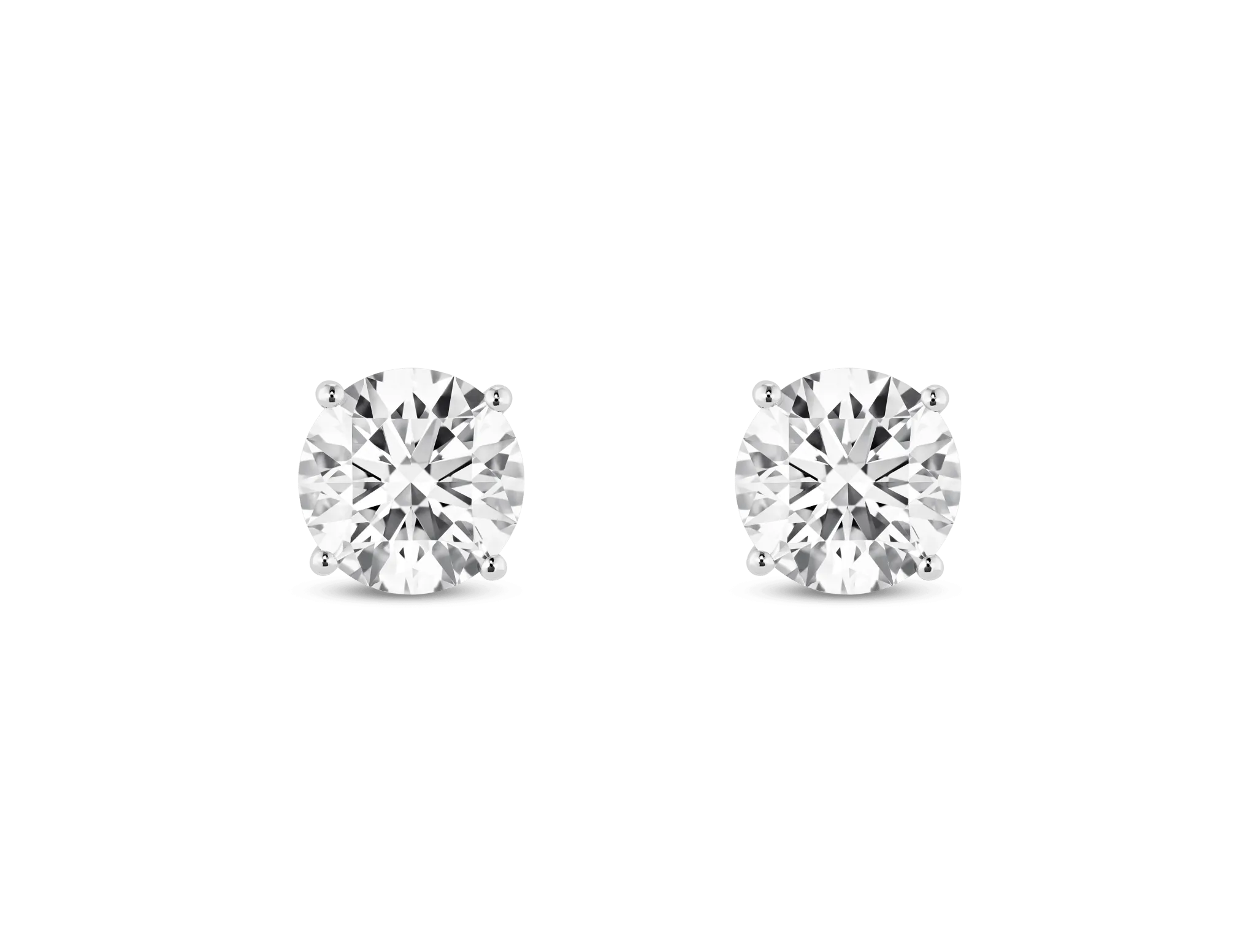 Lab-Grown Diamond 2ct. tw. Round Brilliant Solitaire Studs | White