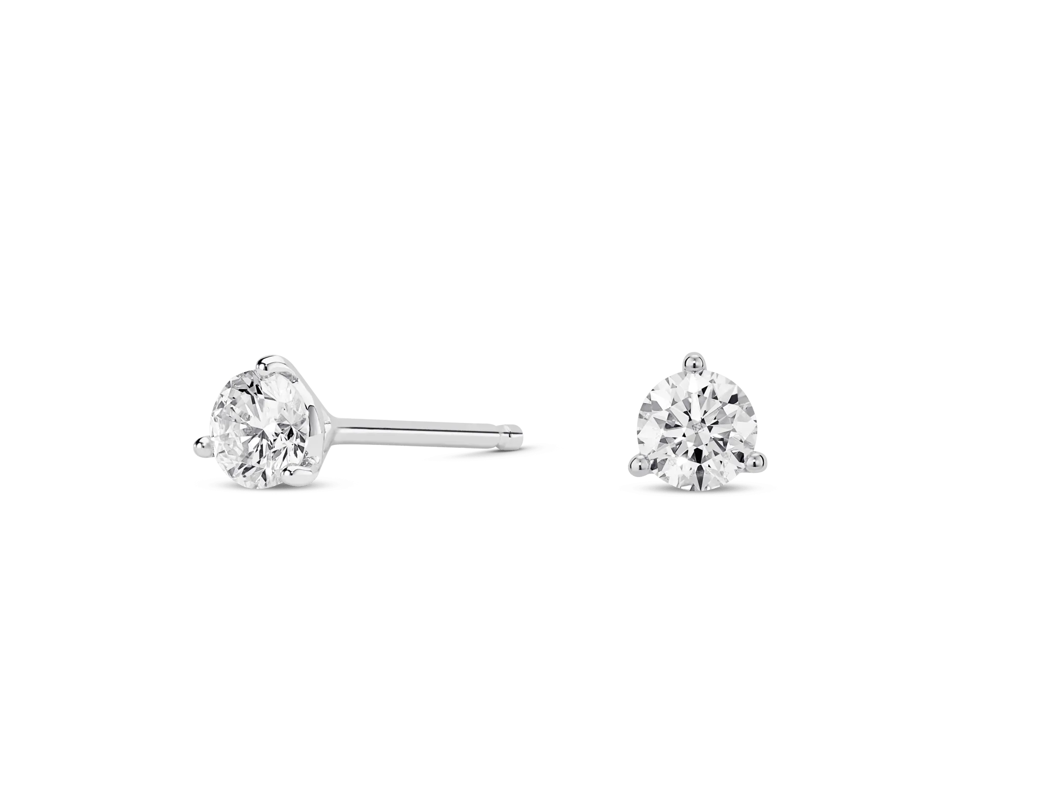 Lab-Grown Diamond ct. tw. Round Brilliant Solitaire Studs | White